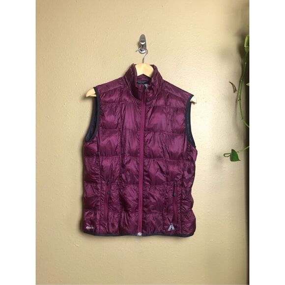 EDDIE BAUER 365 800 fill power goose down puffer red vest Size M - Picture 1 of 9